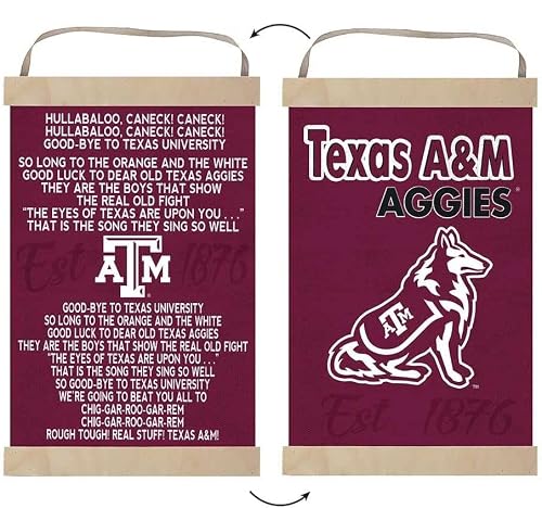 KH Sports Fan Reversible Banner Sign Fight Song Texas A&M Aggies