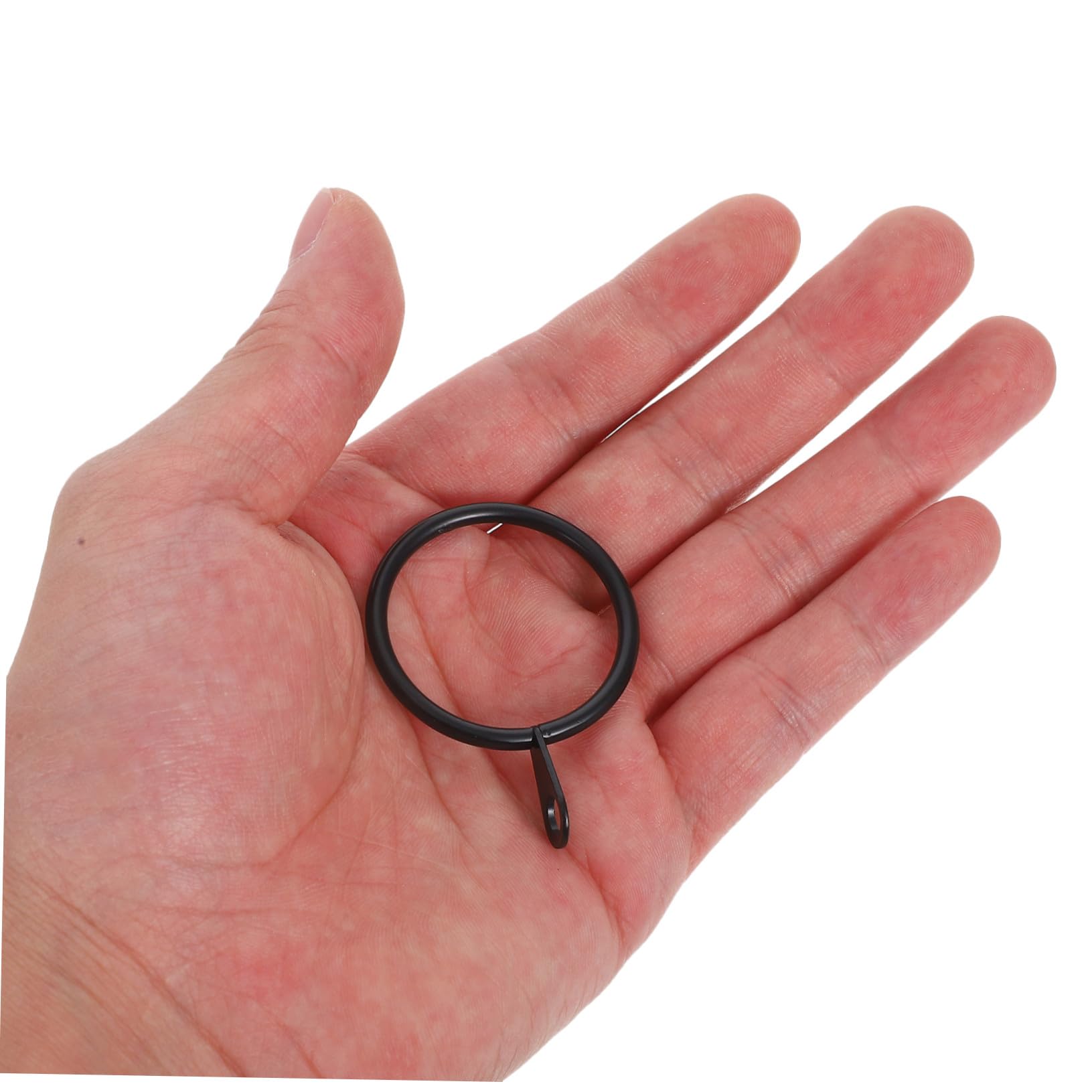 Sosoport 45sets Anelli per Tende in Metallo Nero Ganci Anelli per Appendere Tende da Finestra e Porta Compatibili Aste