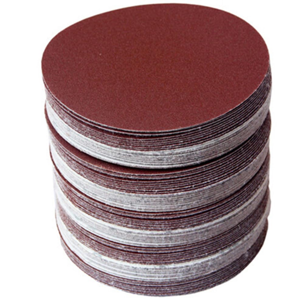 100 szt. 4 cale 100mm okrągły papier ścierny arkusze ścierne ziarno 80/320/400/600/800/1000 tarcza szlifierska z pętelką do szlifierki, 1500