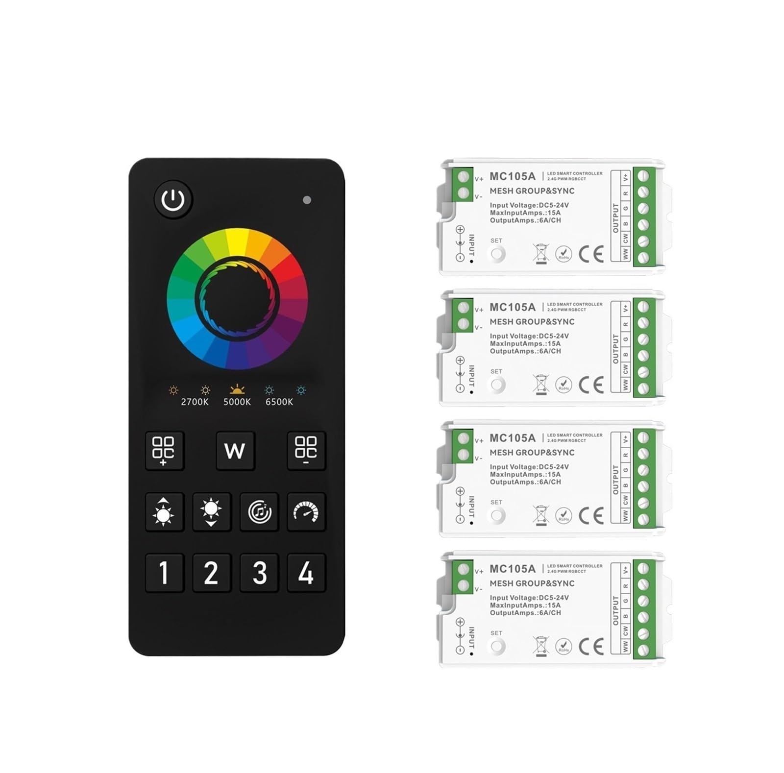 Contrôleur LED haute performance avec pavé tactile capacitif 5V-24V