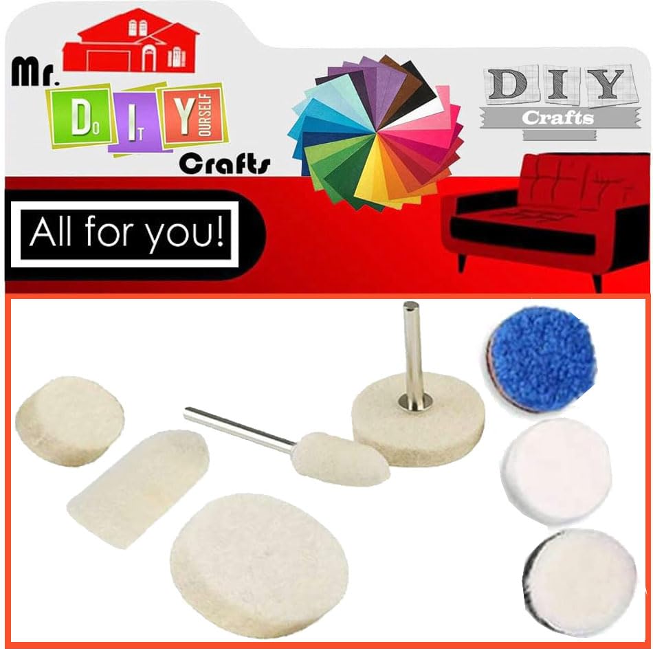 DIY Crafts 5 Pcs, Only 4 Type Felt Pad Cone 1 Mandrel, Soft Felt Polishing Buffing Burr Wheel Kit For Kits (5 Pcs, Only 4 Type Felt Pad Cone 1 Mandrel) (B097TJF7MK) Amazon Price History, Amazon Price Tracker