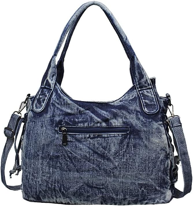 Denim Hobo Bag for Women Jeans Purse Large Capacity Handbags Vintage Shoulder Bags Casual Tote Bag Crossbody Bag