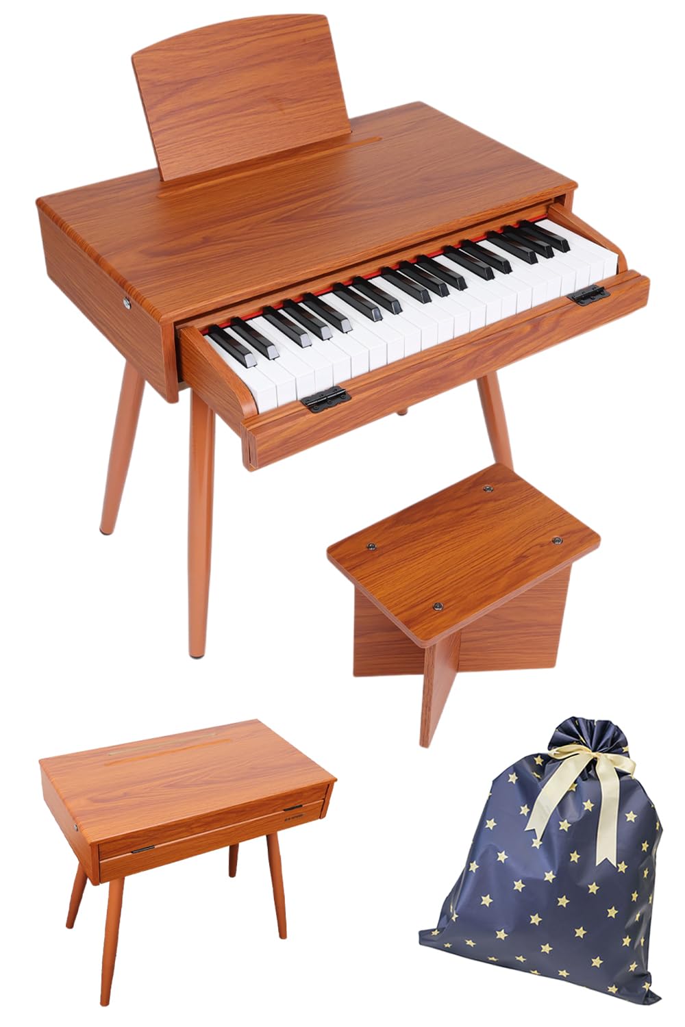 Amazon.co.jp: [MRG]電子ピアノ 引き出し式 机 2WAY ミニピアノ 木製
