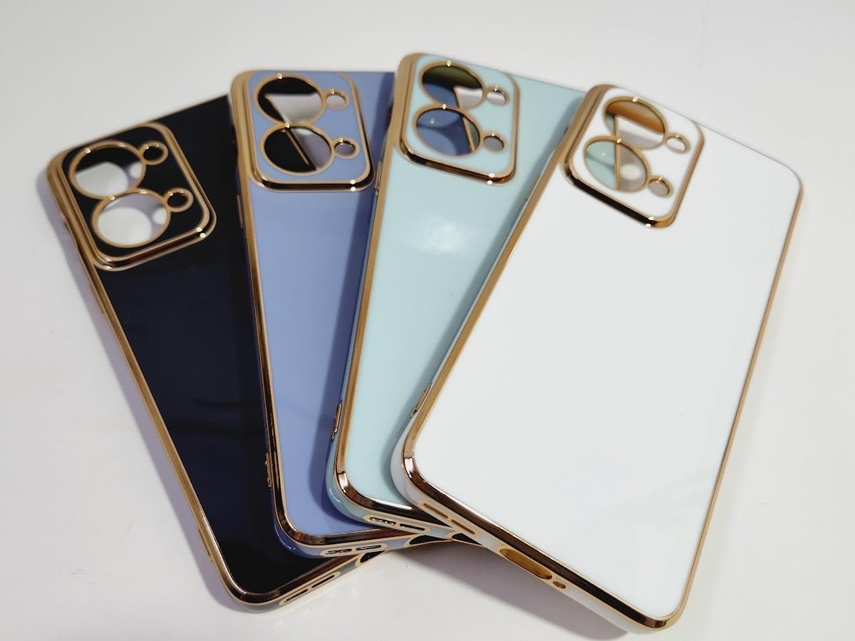 Light Blue Color Glossy Durable Stylish Design Protective 6D Chrome with Gold Plated Frame Phone Back Cover Case Cover Compatible for (Redmi 9 Power,Light Blue) (B0DF6PSZK3) Amazon Price History, Amazon Price Tracker