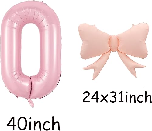 Miniatura 2 de Globo grande de helio de 40 pulgadas de color rosa mezcla de números azules de Mylar para fiesta de cumpleaños, decoración de celebraciones,