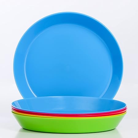 Idea-station Gastro Assiette Plastique 6 Pieces, 21 Cm, Blanches, Reutilisable, Rigide, Rond