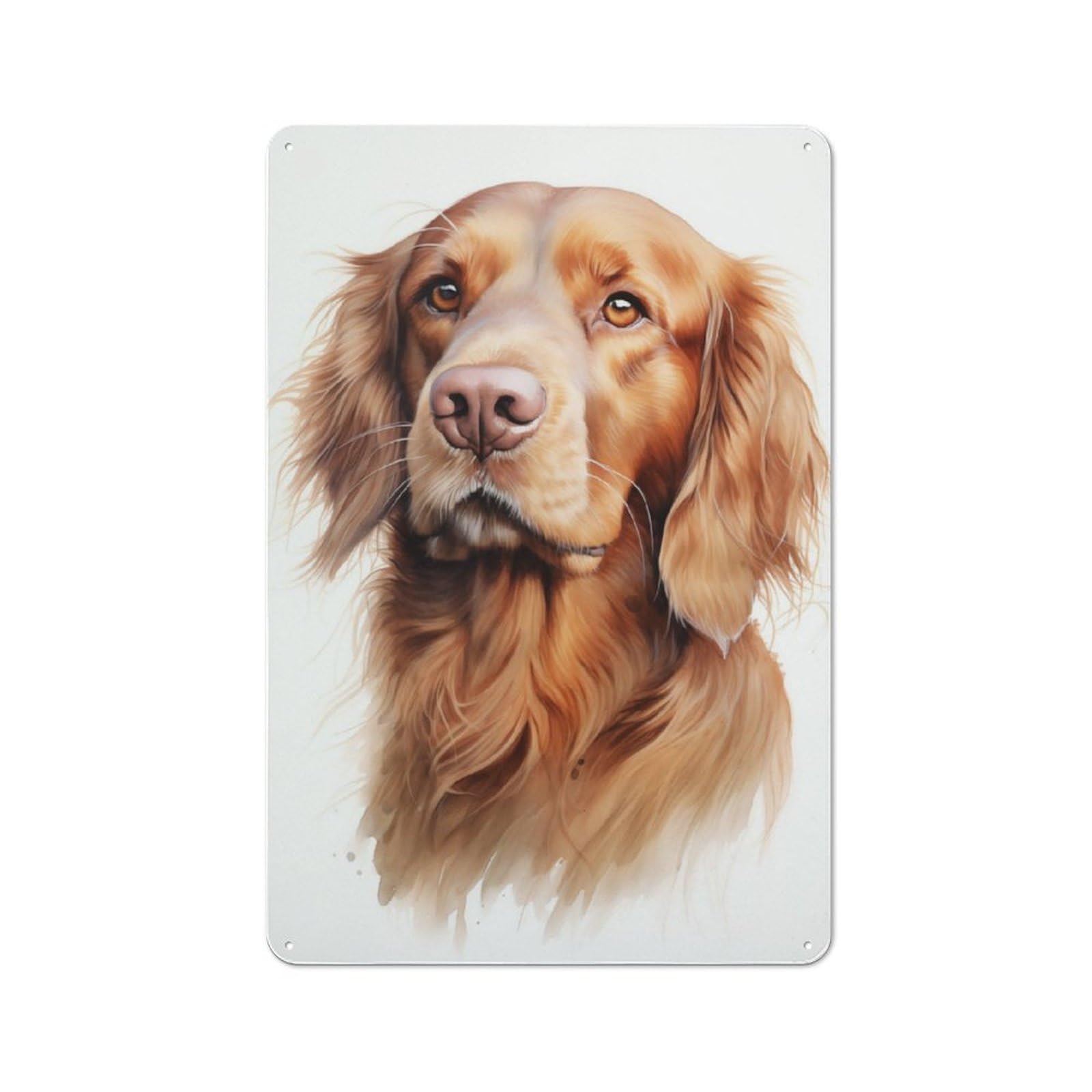 Junmoney Irish Setter Portrait Dog Kitchen Metal Sign With Design 30X20cm, Cosy Kitchen Wall Decor For Coffee Bar, Kitchen, Bistro Or Tea Corner