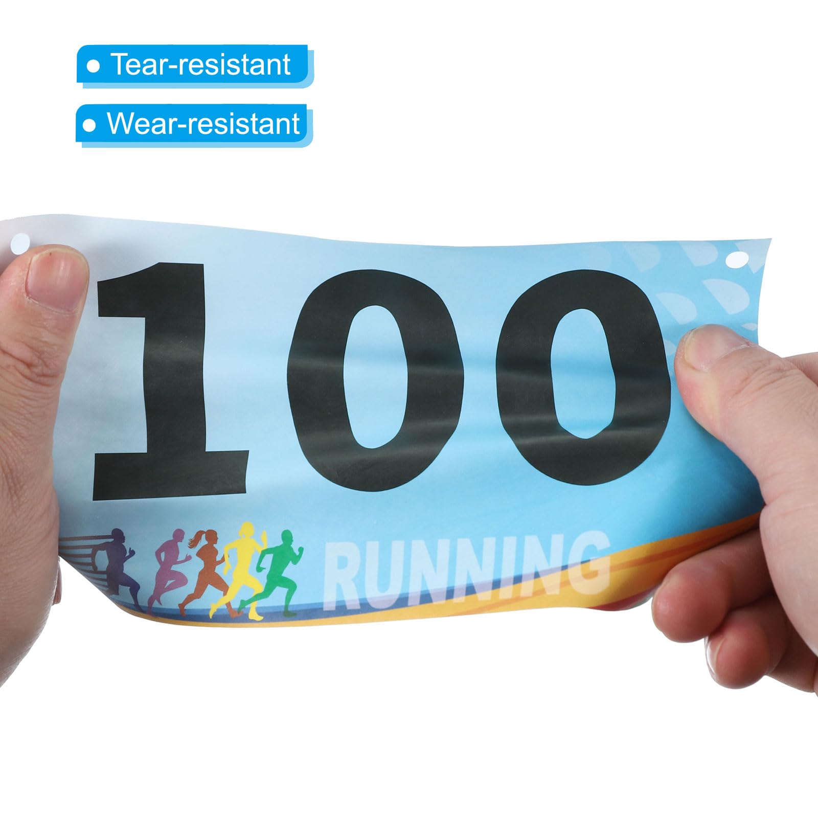 PATIKIL Dossards de course à pied indéchirables, numéros de compétiteur de course avec épingle de sûreté pour marathon sport jeu