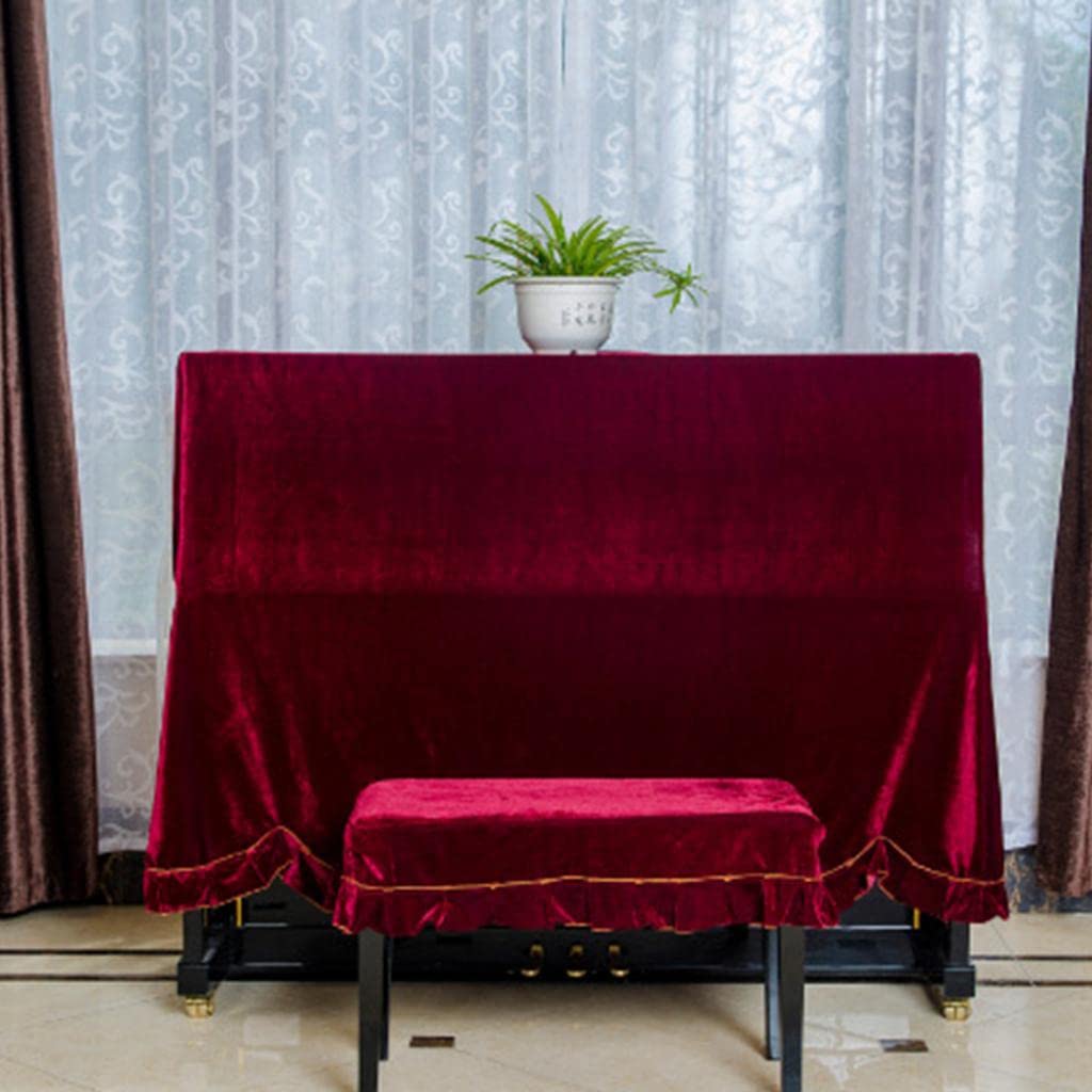 ATORSE Piano Dustproof Pleuche Cloth Piano Cover for Upright Piano Parts-picture-10