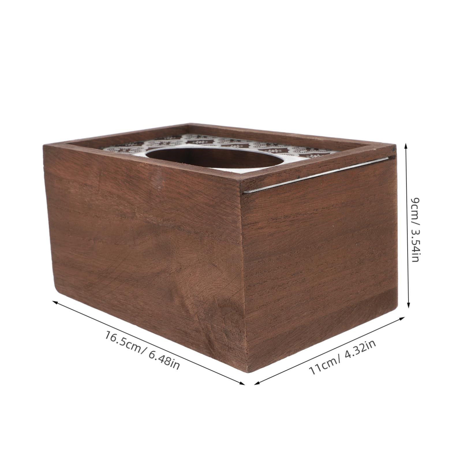 FUNOMOCYA Fine Material Napkin Box Wooden Tissue Holder Napkin Storage Decorative Tissue Case Cover for Bedroom Rectangular Style