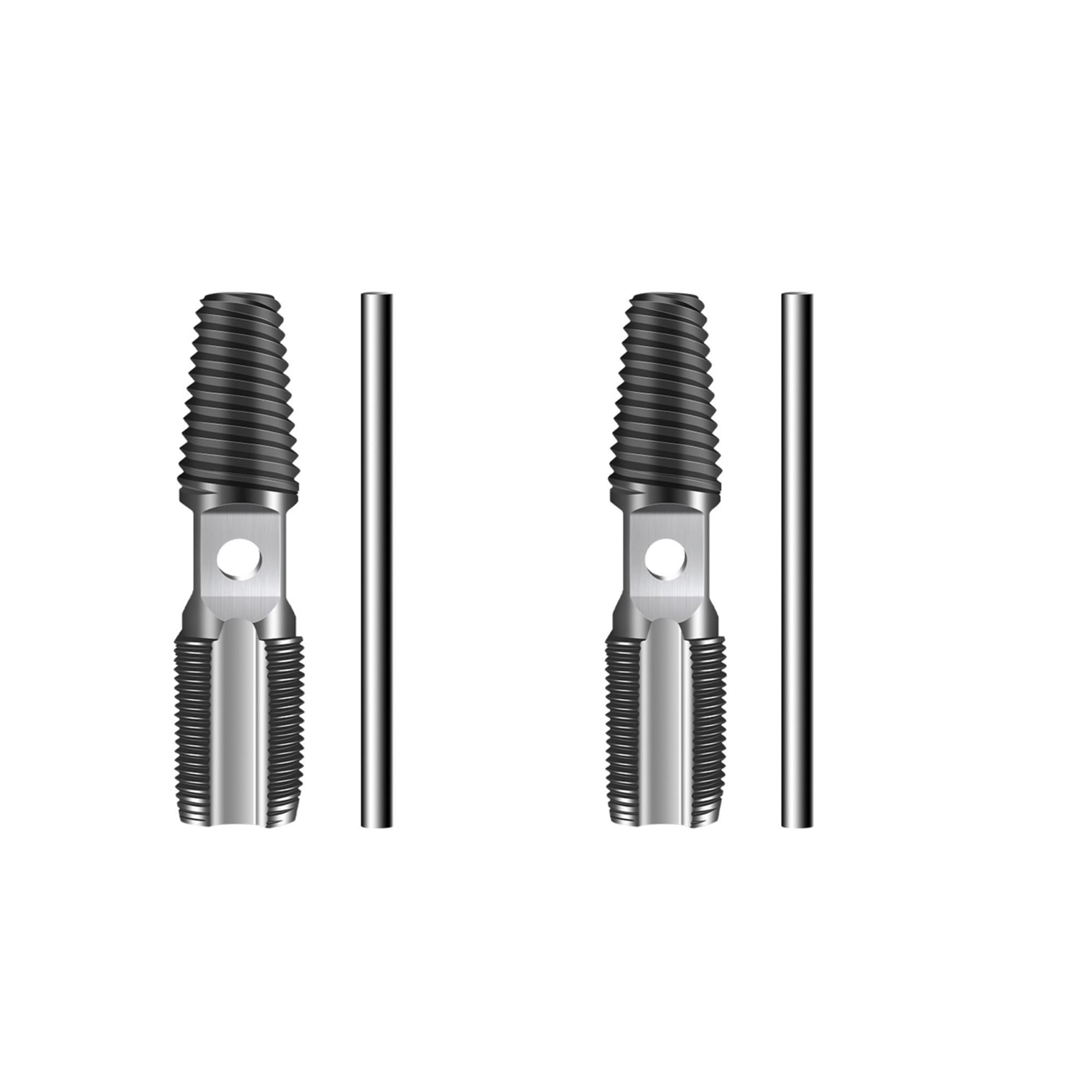 1Set Double Head Screw Extractor Drill Bits Set Damaged Water Pipe Broken Bolt Screws Remover Tools Faucet Valve Thread Repair (Color : 4 Points)
