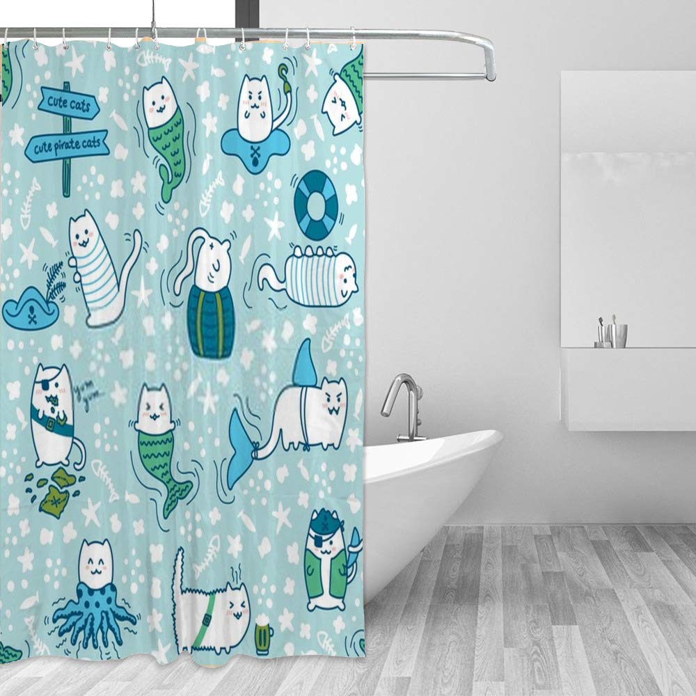 Rideau de douche de qualité supérieure en tissu polyester à motifs