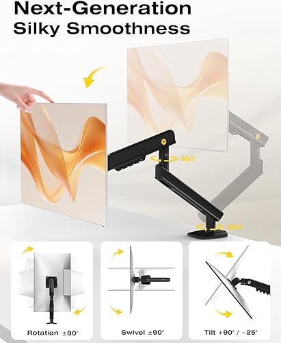 Miniatura 2 de Brazo de monitor para monitores de 17'' a 32 pulgadas, carga mecánica de montaje de resorte de hasta 19.8 lbs, VESA 75/3.937 in para montaje en