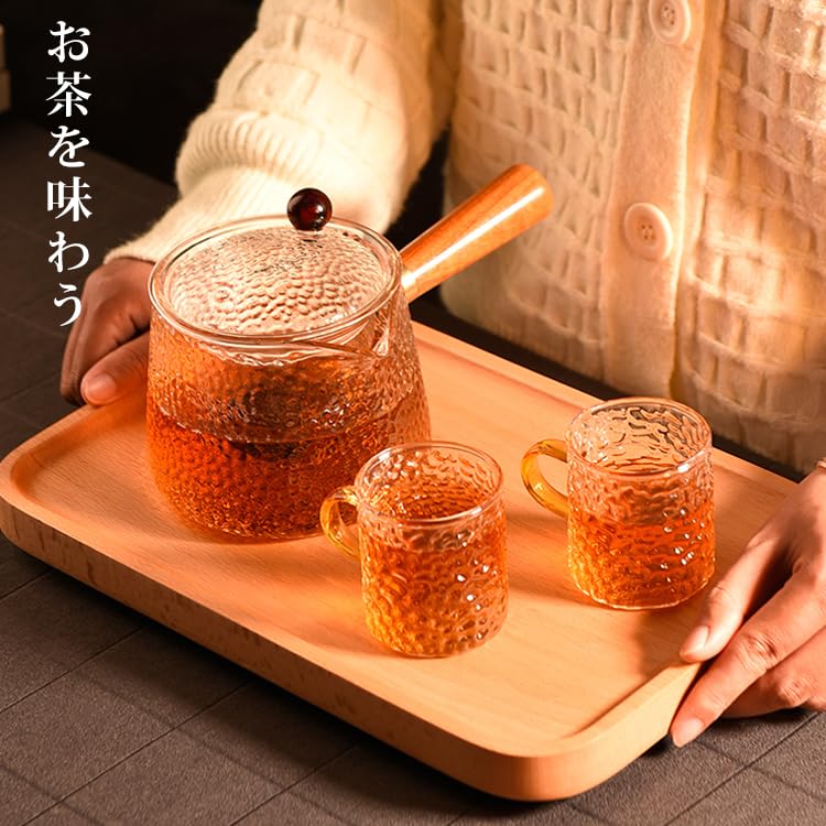 Amazon | ガラスティーポット高ホウケイ酸ガラスポットティーポット直