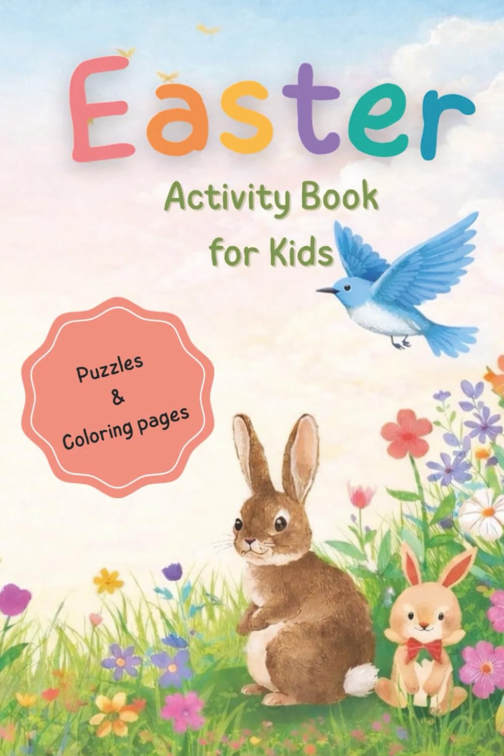 Easter Activity Book for Kids: Coloring pages & Puzzles