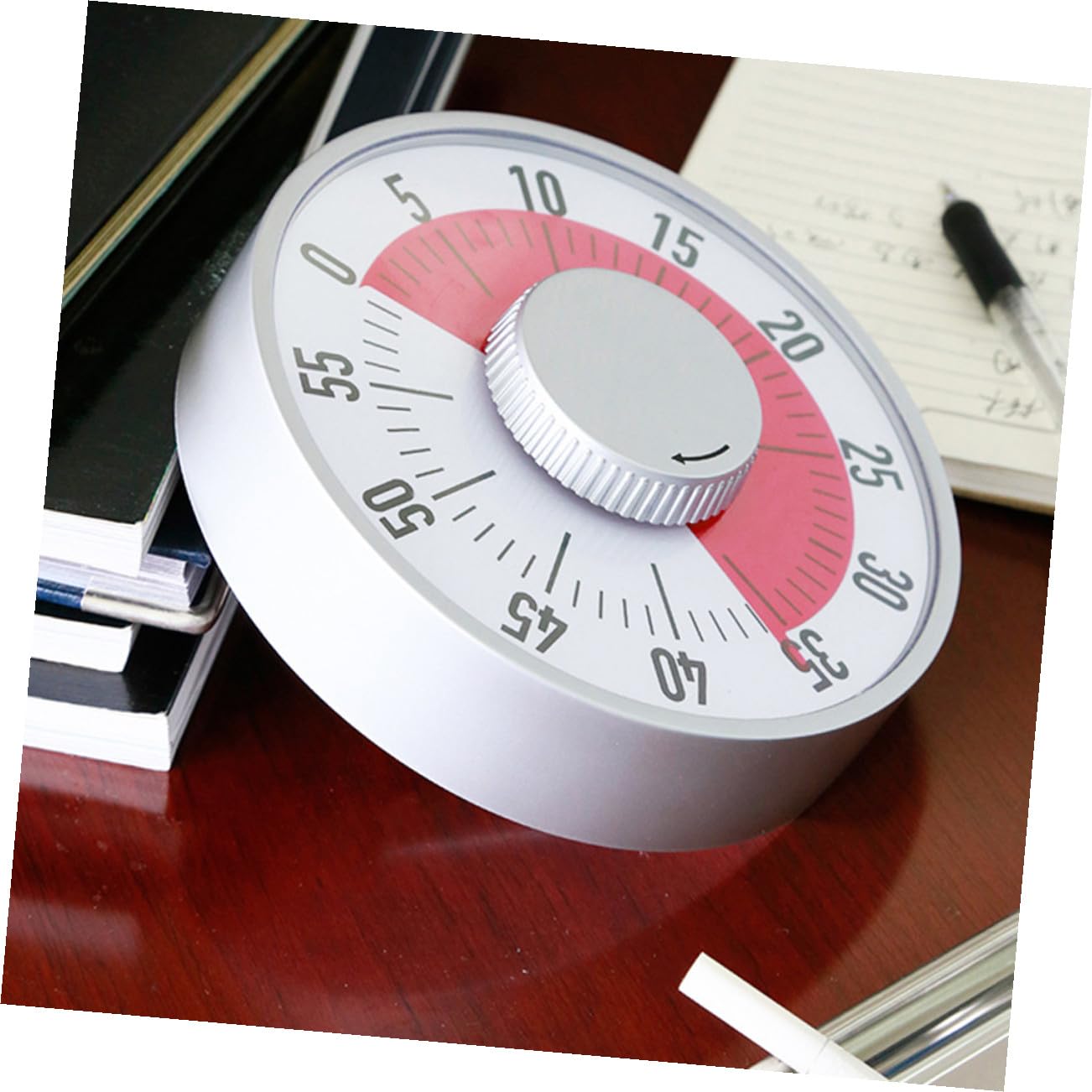 Minuteur Élève Carré en Plastique Abs Blanc Alarme | Compte à Rebours Mécanique, Rappel Cuisine et Exercice, Format 1 Pièce Pratique