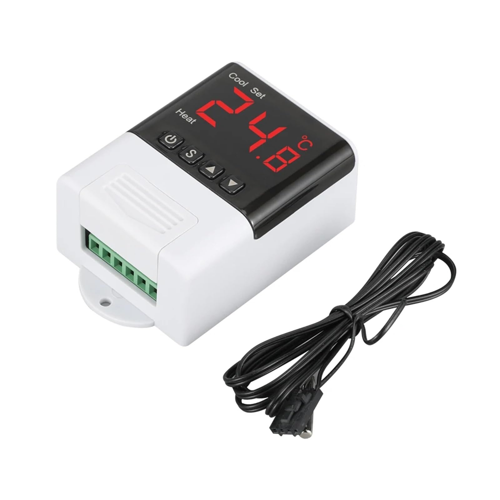 Inteligentny regulator temperatury AC 110-220 V, górny termoregulator z czujnikami NTC 1M, chłodzenie i ogrzewanie z automatycznym przełączaniem