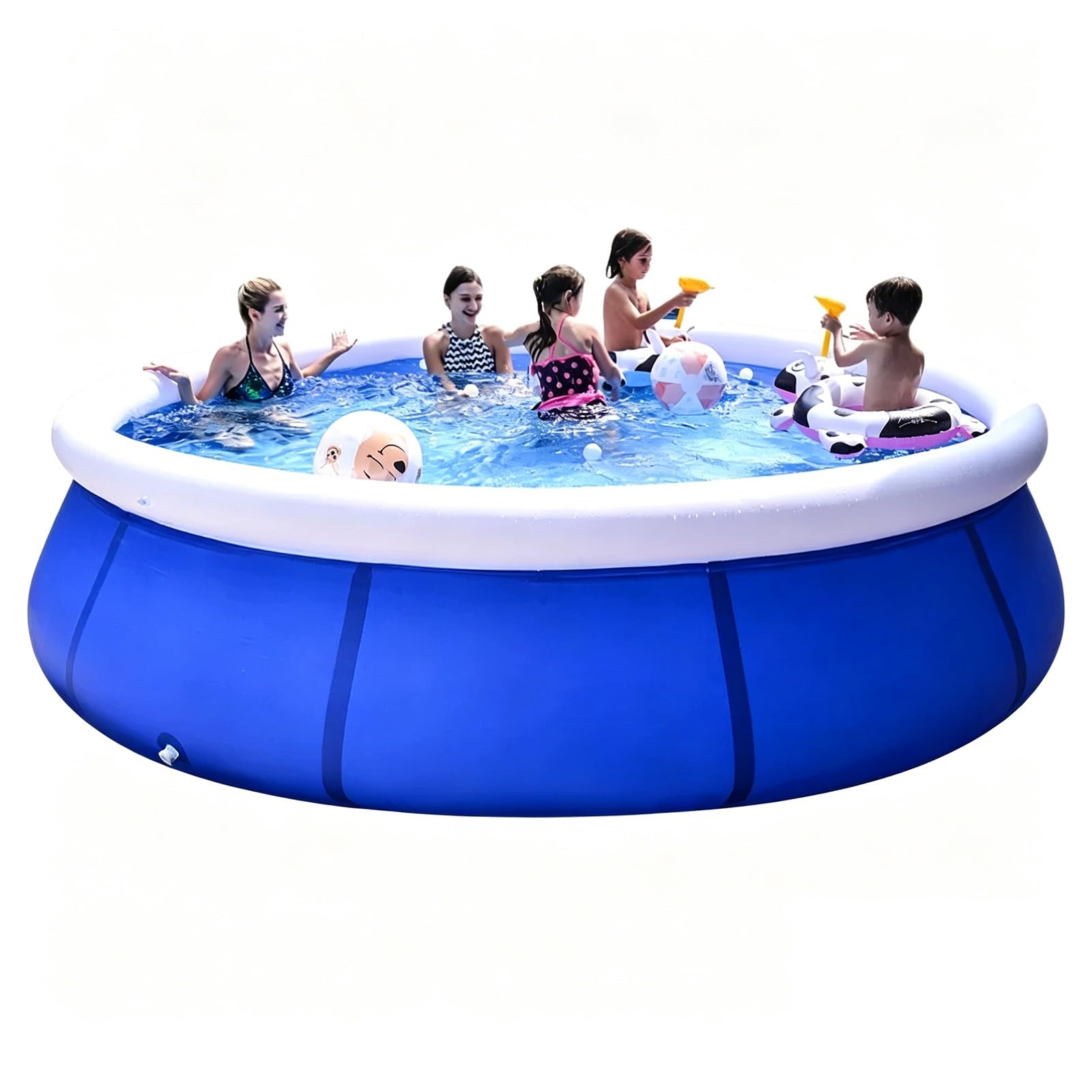 Piscine Gonflable Piscine Gonflable Ronde De 180 À 450 Cm Grande Piscine Gonflable pour Adultes Pataugeoire Ronde Pliable pour Jardin Et Extérieur(366 * 76cm)