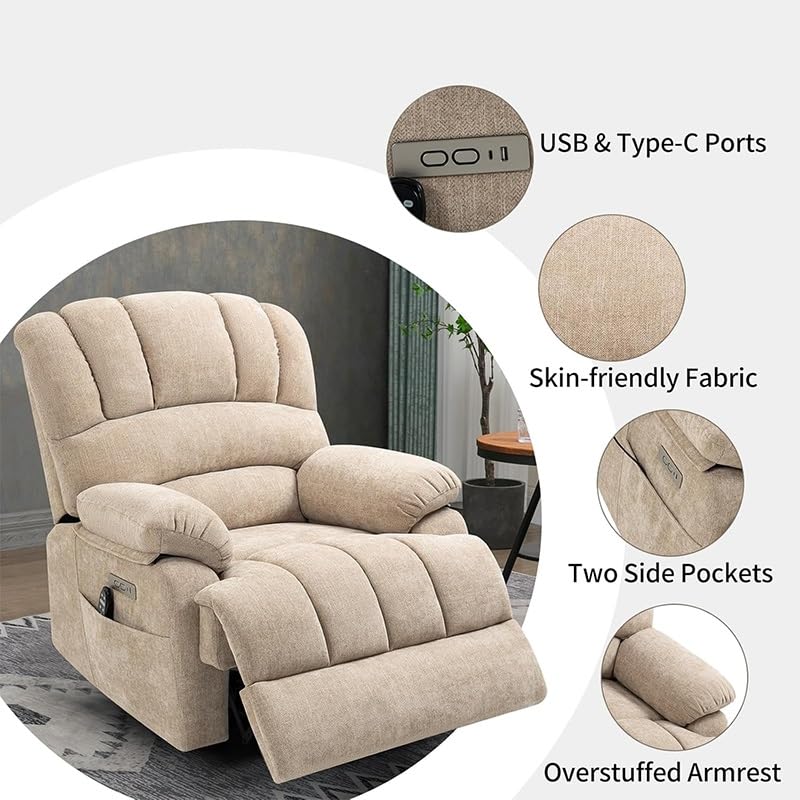 Sillón Plegable One Color Beige miniatura 3