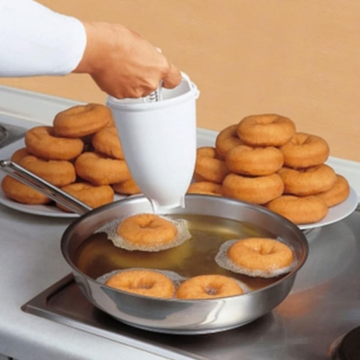 BRIGHTFUFU 2-piece Doughnut Maker Manual Doughnut Tool Creative Mold Baking Tool for Home