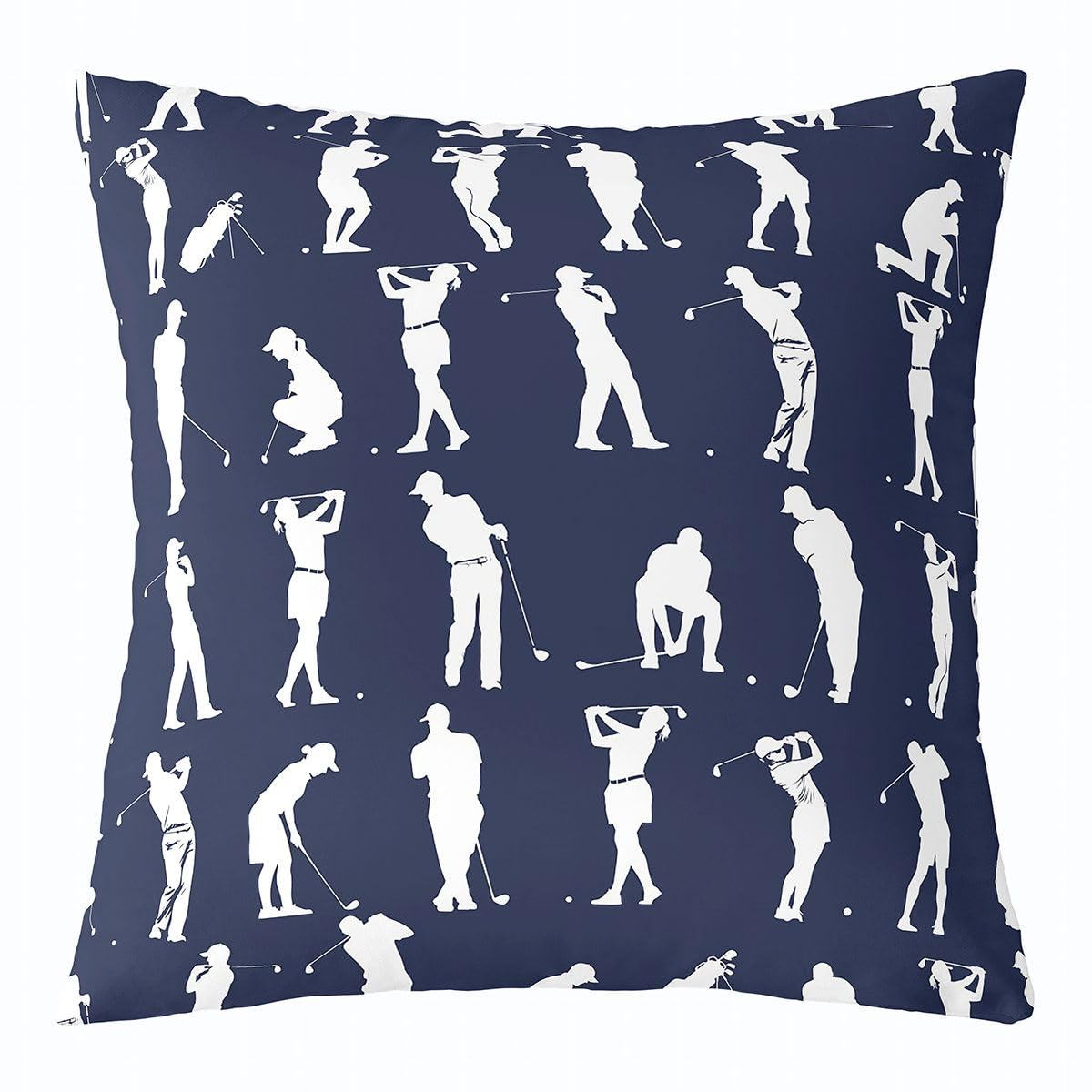 Feelyou Golf Throw Pillow Covers 18"x18" 1Pcs Golf Player Decorative Pillow Case Pillowcase for Sofa Bed Blue Ball Gaming Cushion Cover Fashion Sports