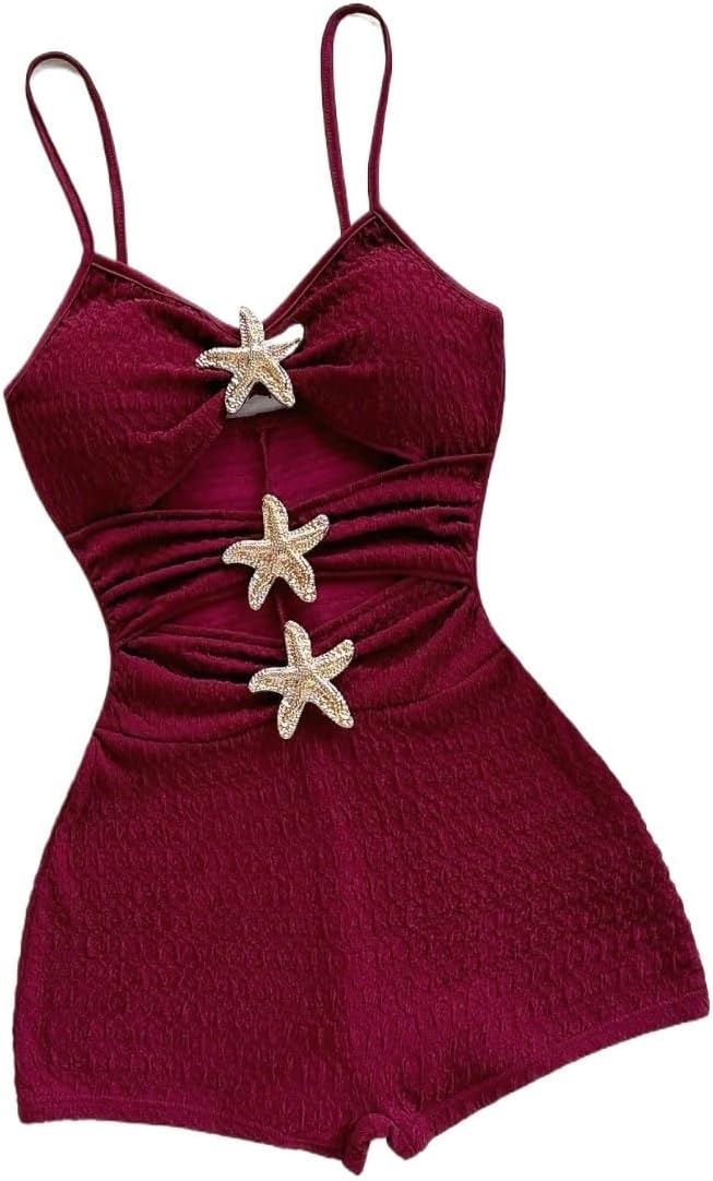 Rompers for Women Summer 2026 Hollow Out Sexy Romper