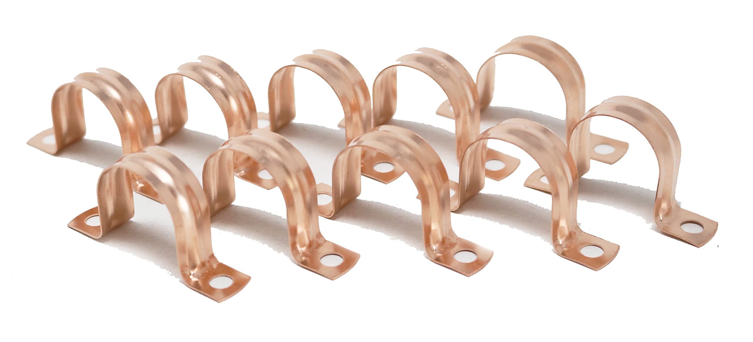 Fixte 10 X Copper Saddle Clip Brackets Pipe Fixing Clips Plumbing Diy 22Mm