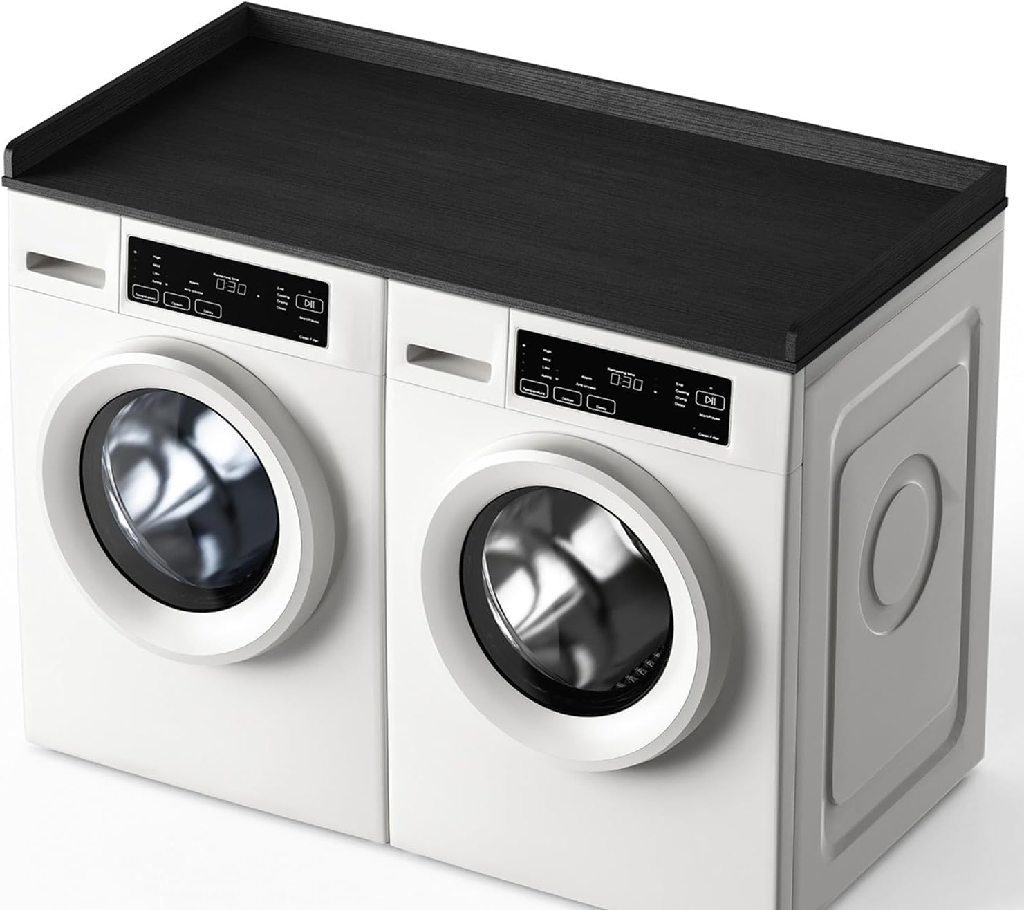 Washer Dryer Countertop, 27.5" x 54" Wood Washer and Dryer Countertop with Edge Rails, Washer Dryer Topper for Laundry Room Organization