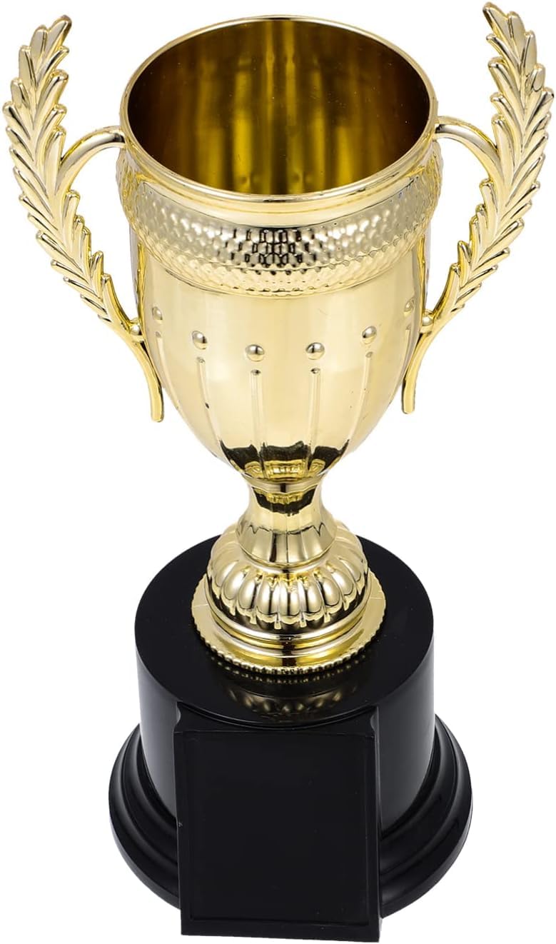 Niltracy Golden Trophy Plastic Golden Cup Award Trophies Cup Winner Award Trophies Cup Achievement Prize Award for Office Sports