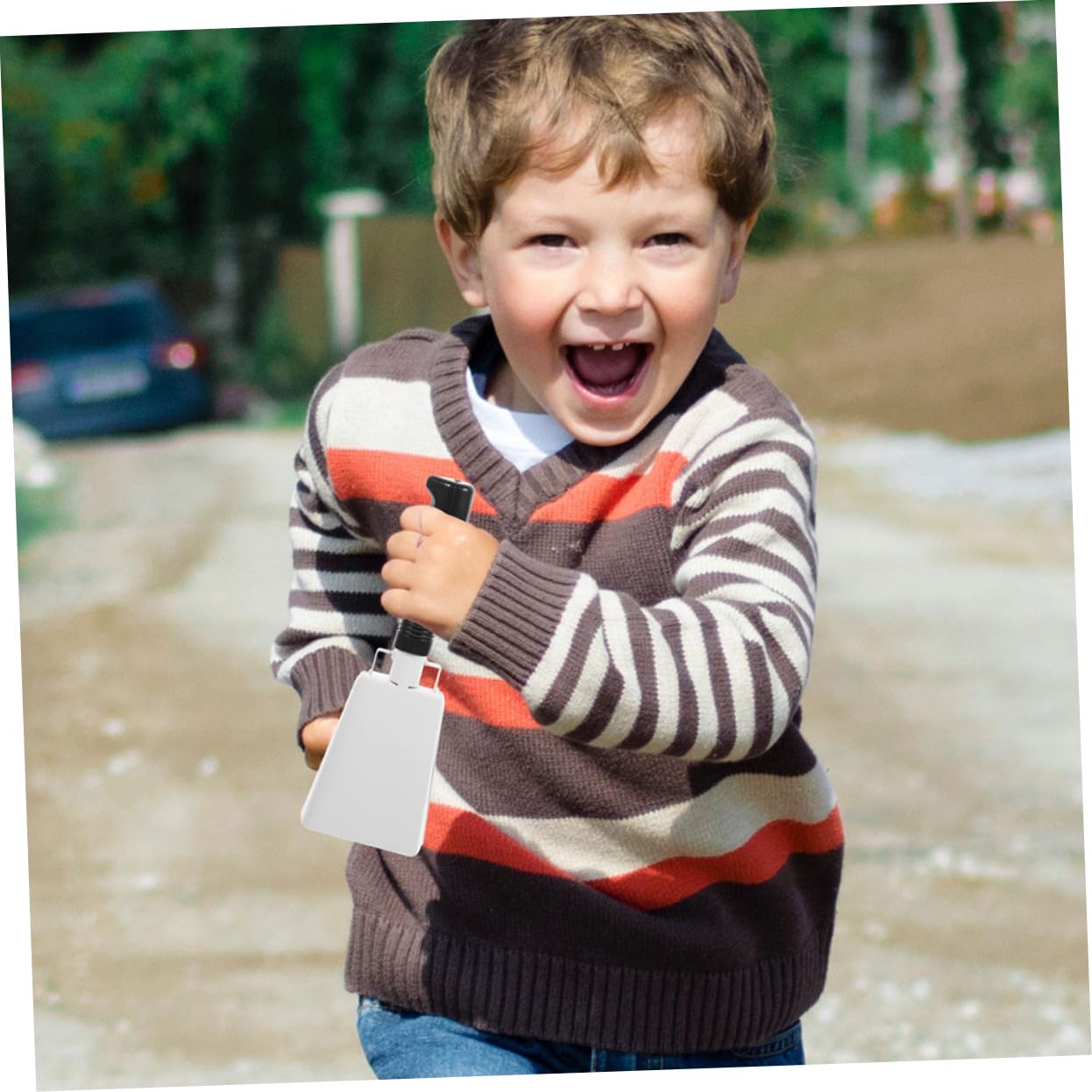 Toyvian Drum Set Metal Cowbell Comfortable Handle 2pcs Practical Percussion Instrument for Boys and Girls Adults