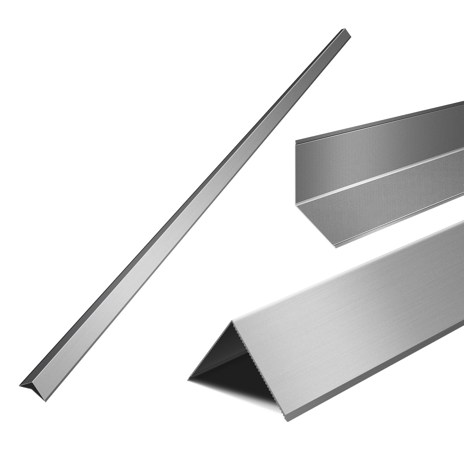 Aluminum Alloy Metal Corner Protector 6PCS Wall Corner Protector 2x2x48 inches Corner Guards Decoration for Walls Silver Color Pack of 6 Corner Guards 19Ga Thickness