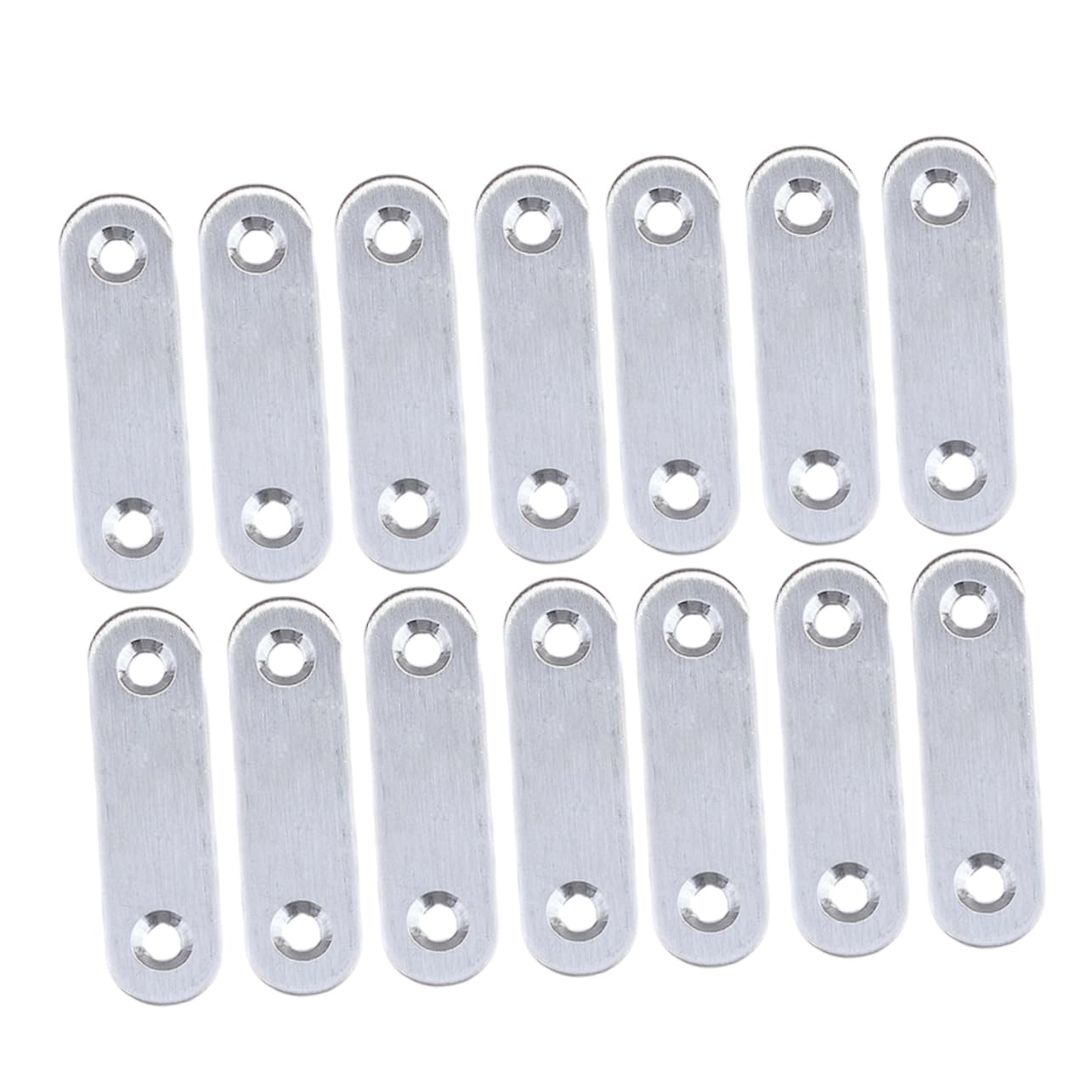 OSOLADY 20pcs Stainless Steel Angle Iron Straight Bracket Connector Bracket Straight Brace Bracket Mounting Brackets Steel Corner Connector Joint Bracket Flat Bracket Steel Bracket Silver