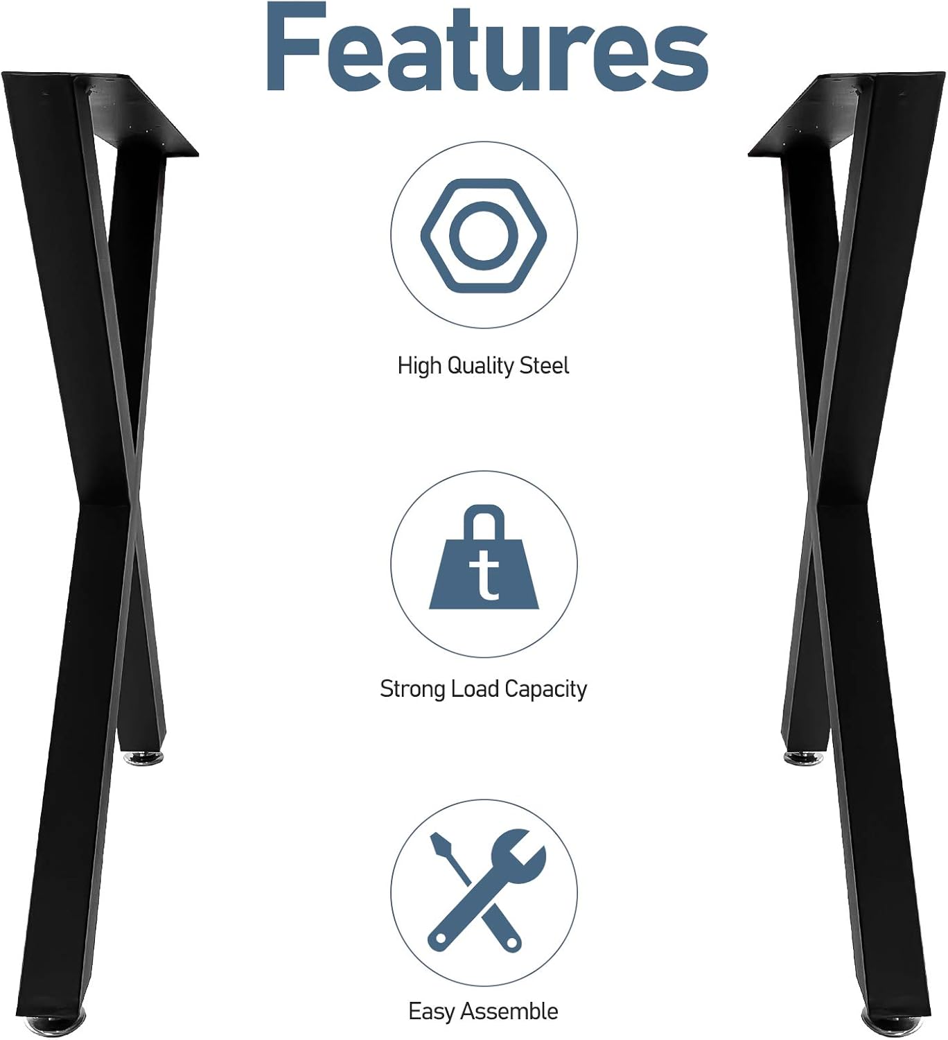 🔥 Karpevta Table Legs Set of 2 Metal Legs 28 X 31 Dining Table Legs Heavy Duty Metal Table Base X-Frame Table Legs Black 40% оƒƒ Dіѕсоunt Karpevta Table Legs Set of 2 Metal Legs 28 X 31 Dining Table Legs Heavy Duty Metal Table Base X-Frame Table Legs Black