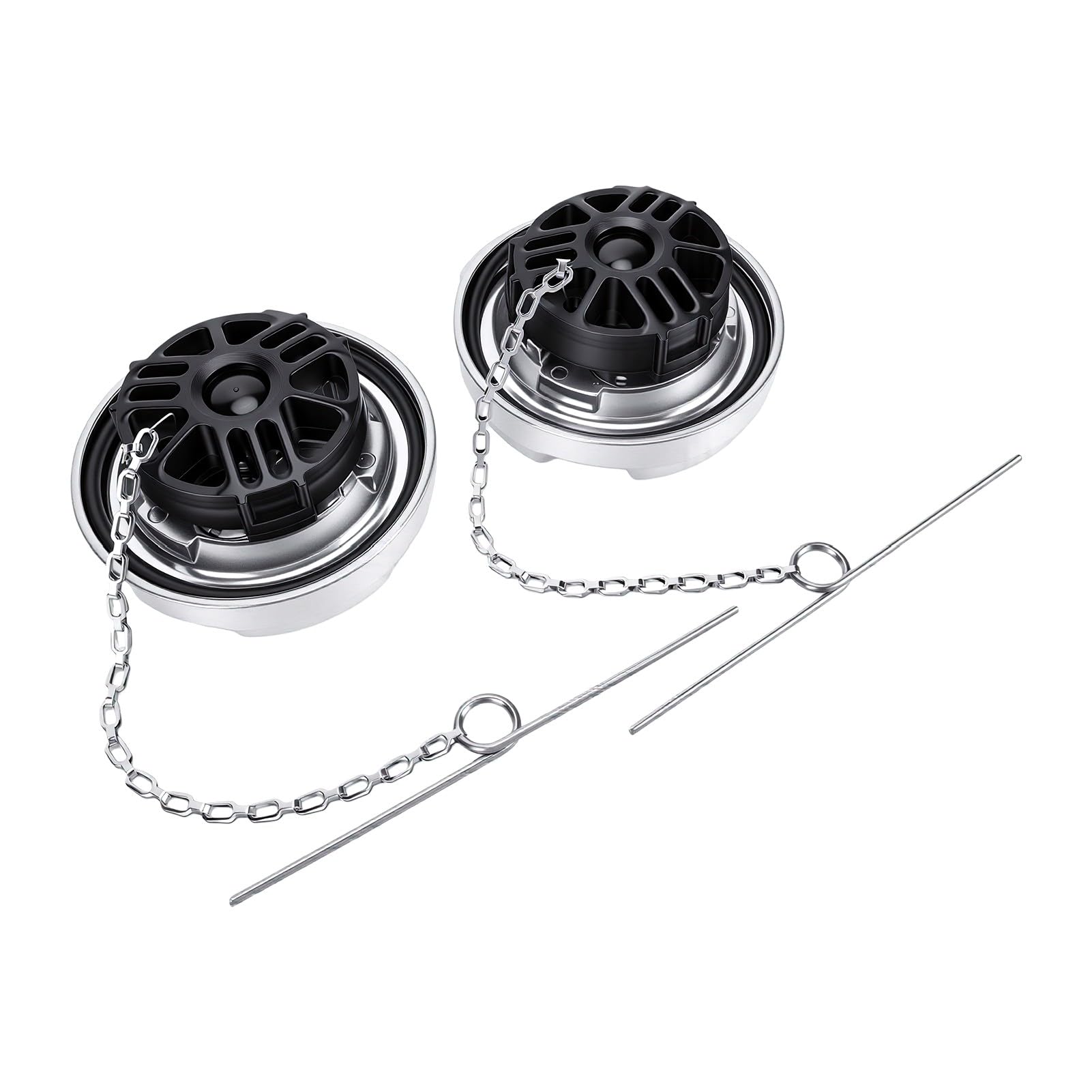 Generic Zaślepka Paliwa z blokadą Korek Zbiornika Paliwa Zaślepka Gazu z blokadą Napędowego Zamek Typu Dźwigni Zwalniania Ciśnienia Aluminiowy 11 04859 100 600212 z Kluczami do