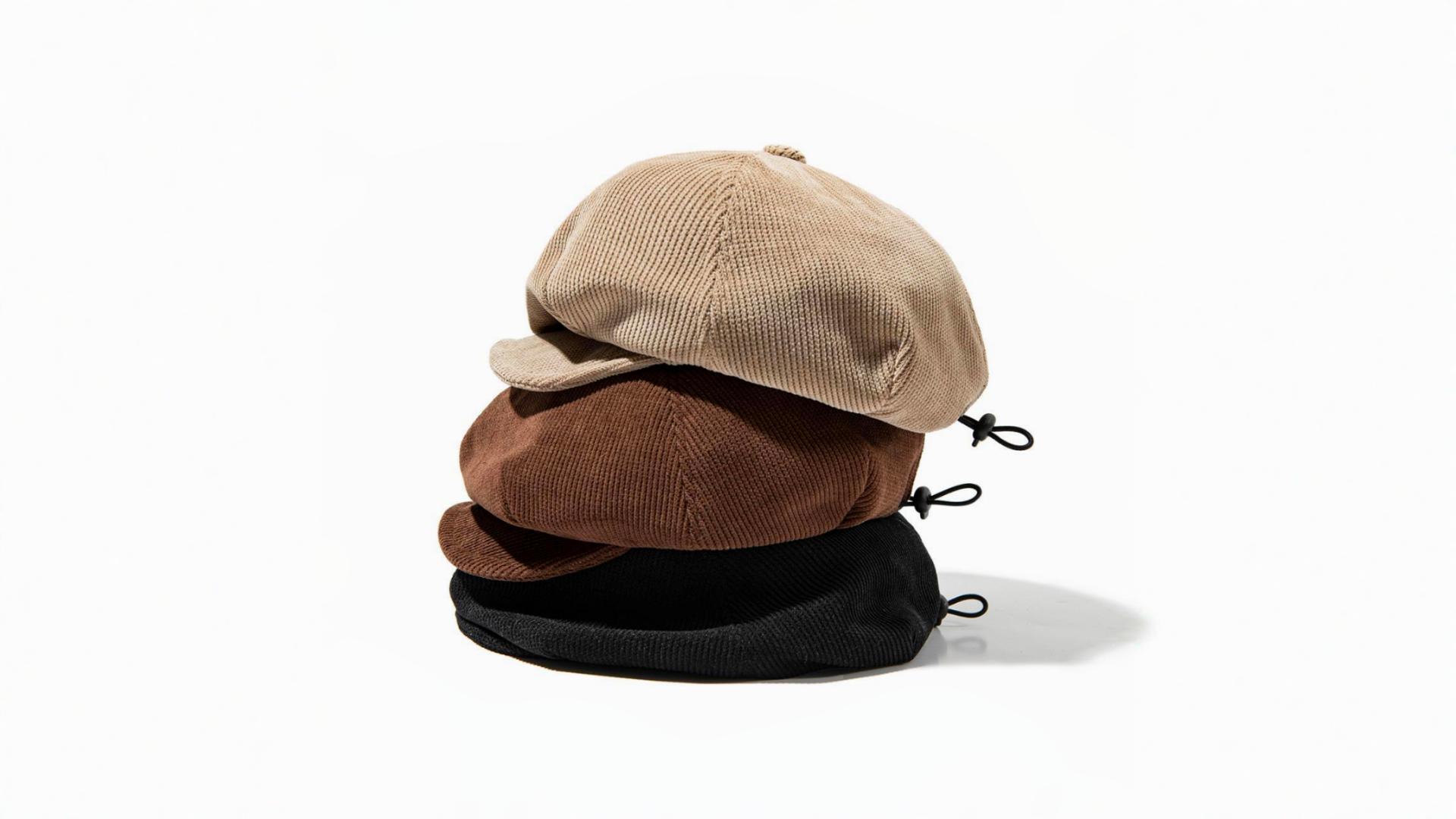 CLAPE Men's 4 Panel Newsboy Hat Applejack Cap with Snap Brim