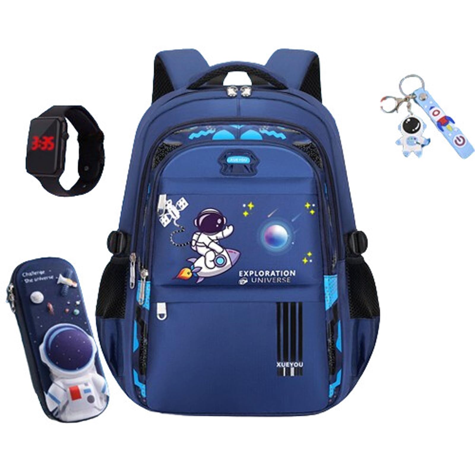 Jessen borse da scuola, zaino astronauta, borsa da scuola di grande capacità borse per scuola secondaria, zaino scuola bambini, zaino per ragazzi, zaino anime
