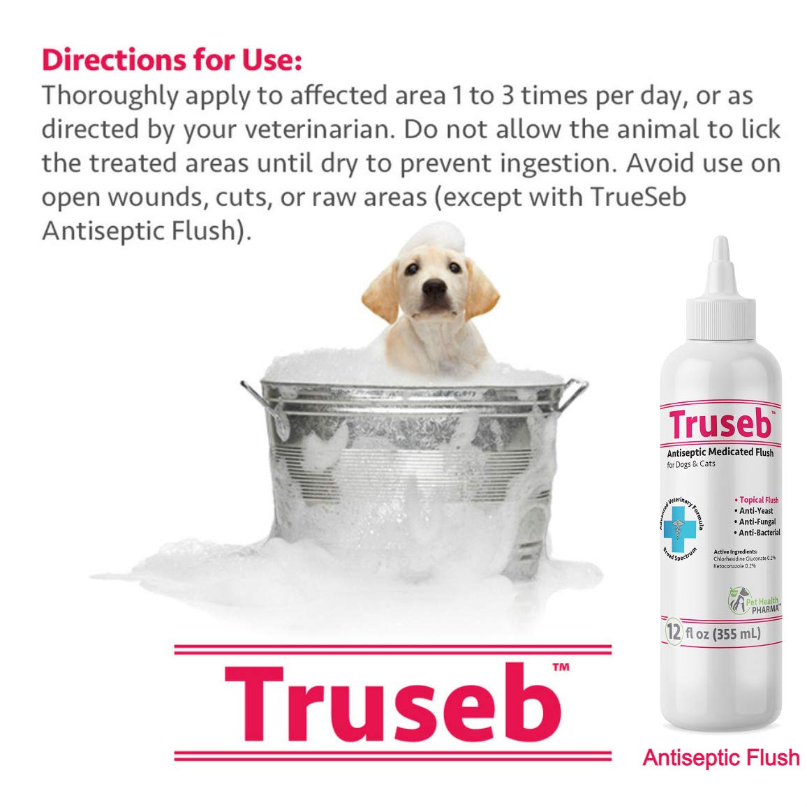 Buy Pet Health Pharma Truseb 1 Chlorhexidine Shampoo with