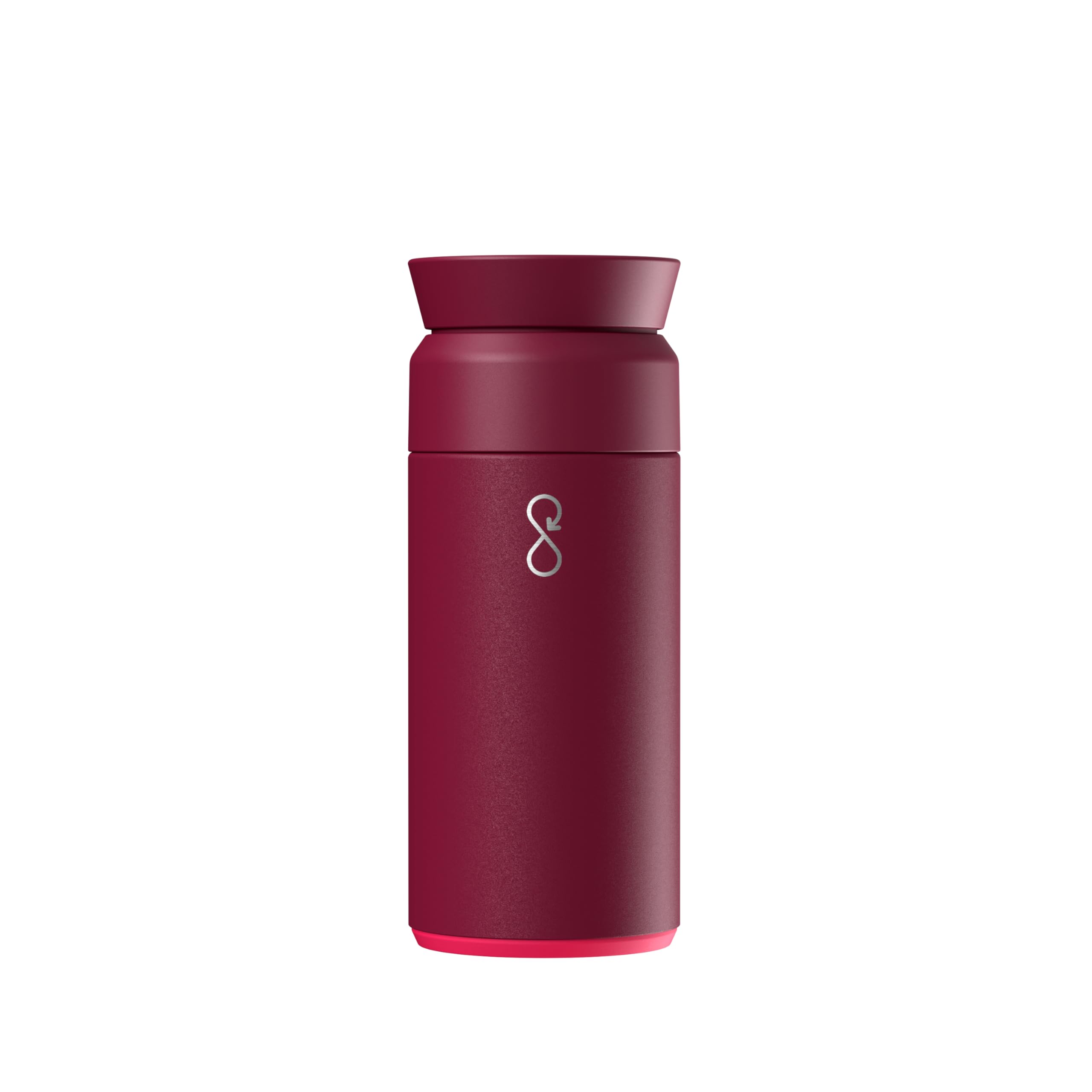 Ocean Bottle - Recycled Stainless Steel Brew Flask - Eco-Friendly & Reusable Bottle - Maroon Dusk - 12 oz