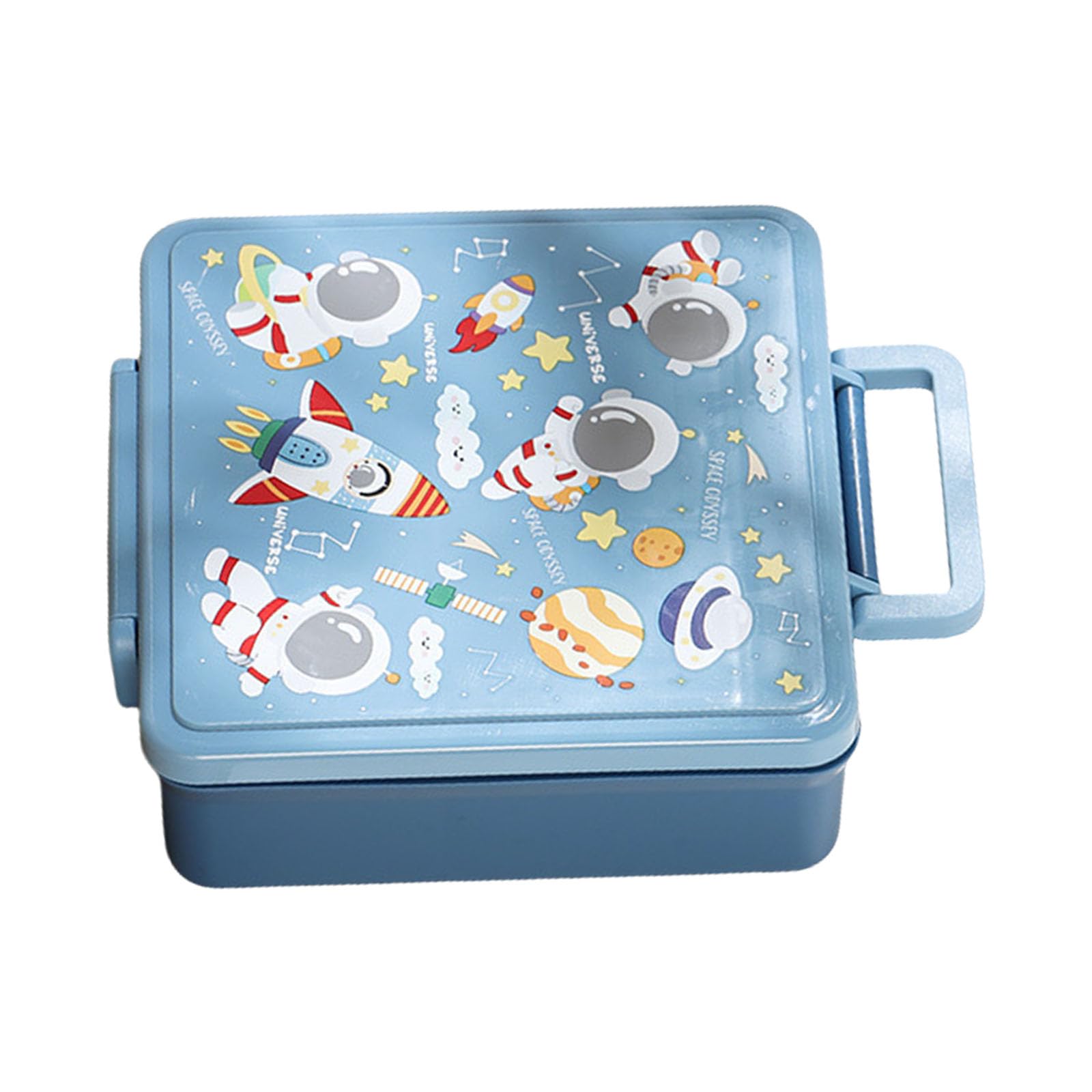 Xjdzineq Cartoon Kids 4 Compartment Lunch Box with Leakproof Soup Bowl Large Capacity Food Container for School Picnics Outdoor Divided Lunch Container