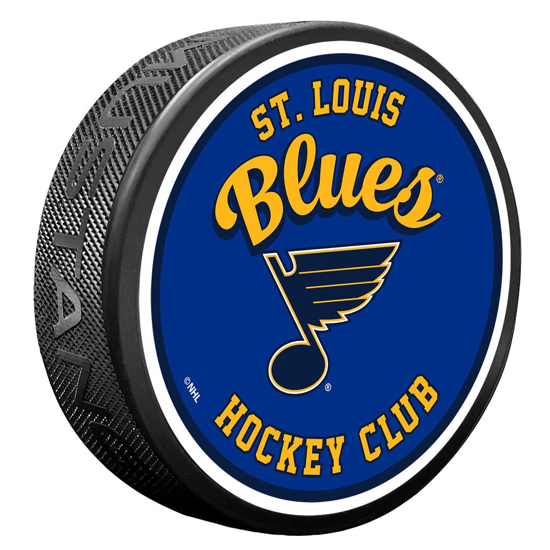 Sports Decor St. Louis Blues Puck | Retro Script