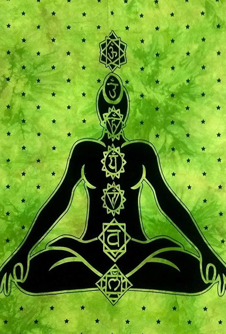 AVA Collections Boho Tapestry, Green Wall Hanging Tapestries - Image 4