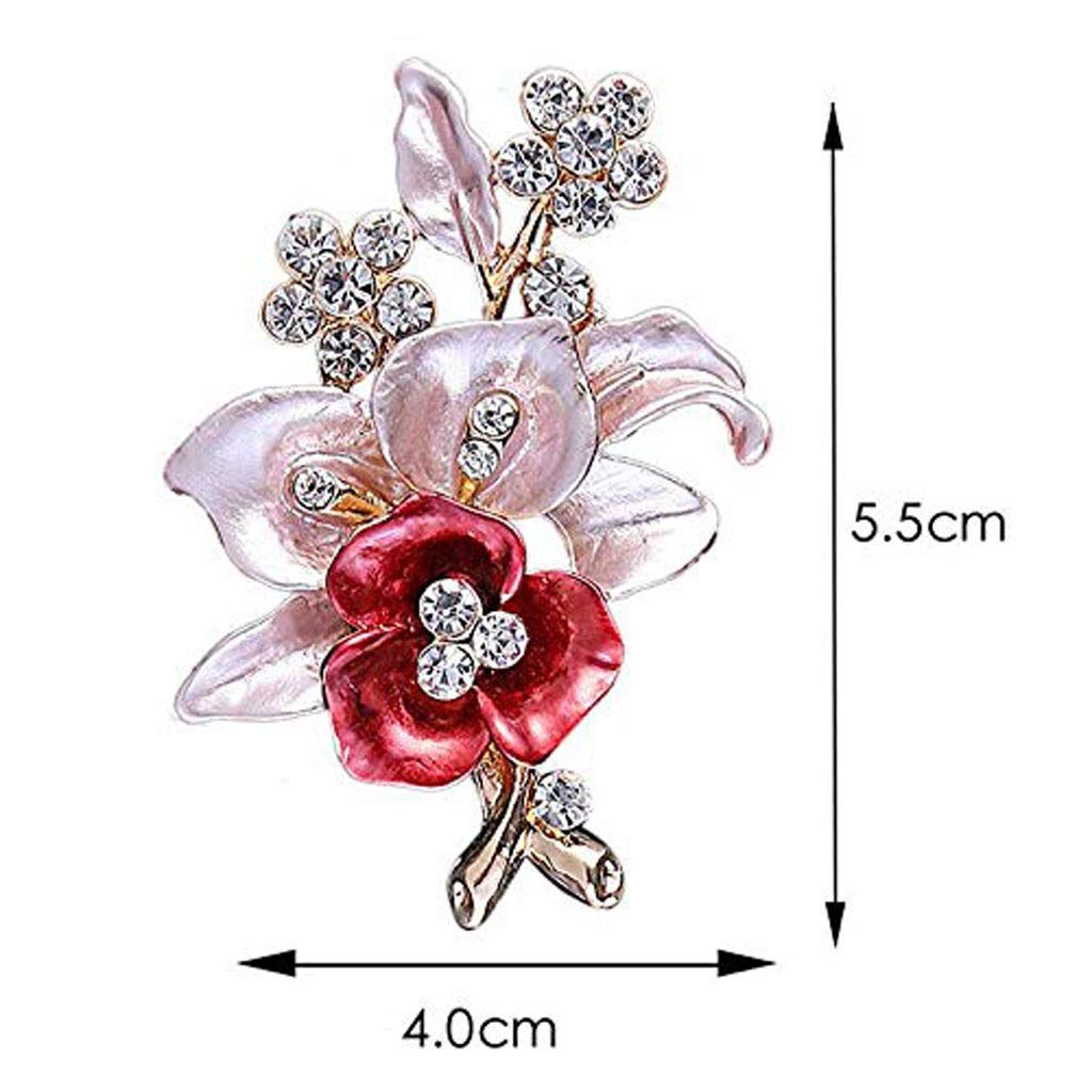 Broche de Diamantes de imitación de Cristal, Broche de Flor de Diamantes, Broche de Insignia, Broche de Diamantes de imitación de Cristal, joyería, Vestido, Bufanda, Chal, Clip