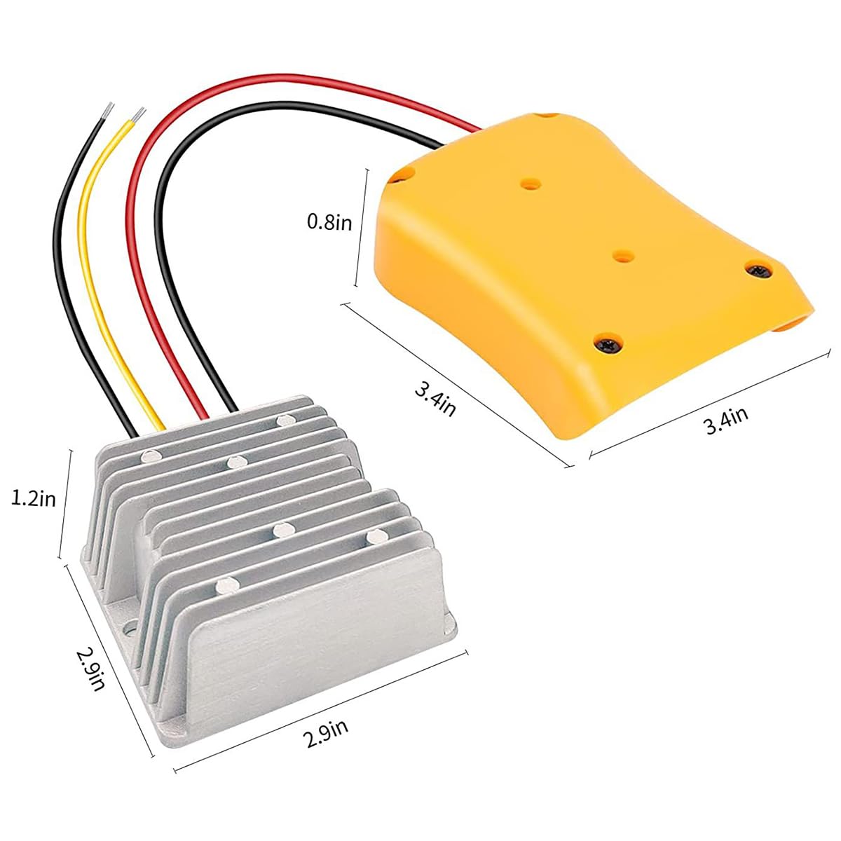 Adaptador de batería para batería Dewalt con convertidor Reductor de 20 V a 12 V inversor de Corriente para Carrito de Golf RC Coche camión luz DIY