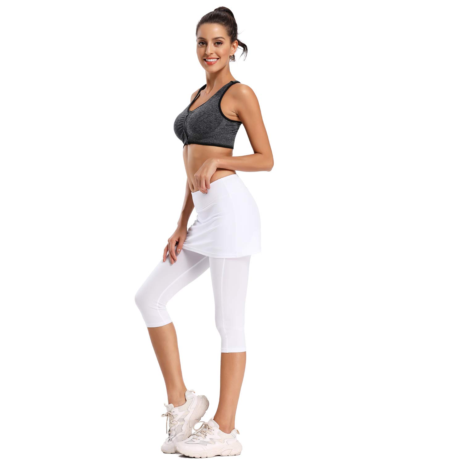 Ibeauti Leggings capri UPF 50+ falda yoga golf tenis correr entrenar