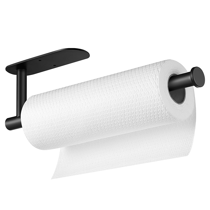 Fvviia 厨卫纸巾架，免打孔自粘挂墙设计，304不锈钢材质