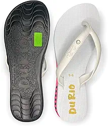 Chinelo Feminino Com Salto DuRio Air Para Esporão Fascite Plantar Ortopédico Vegano