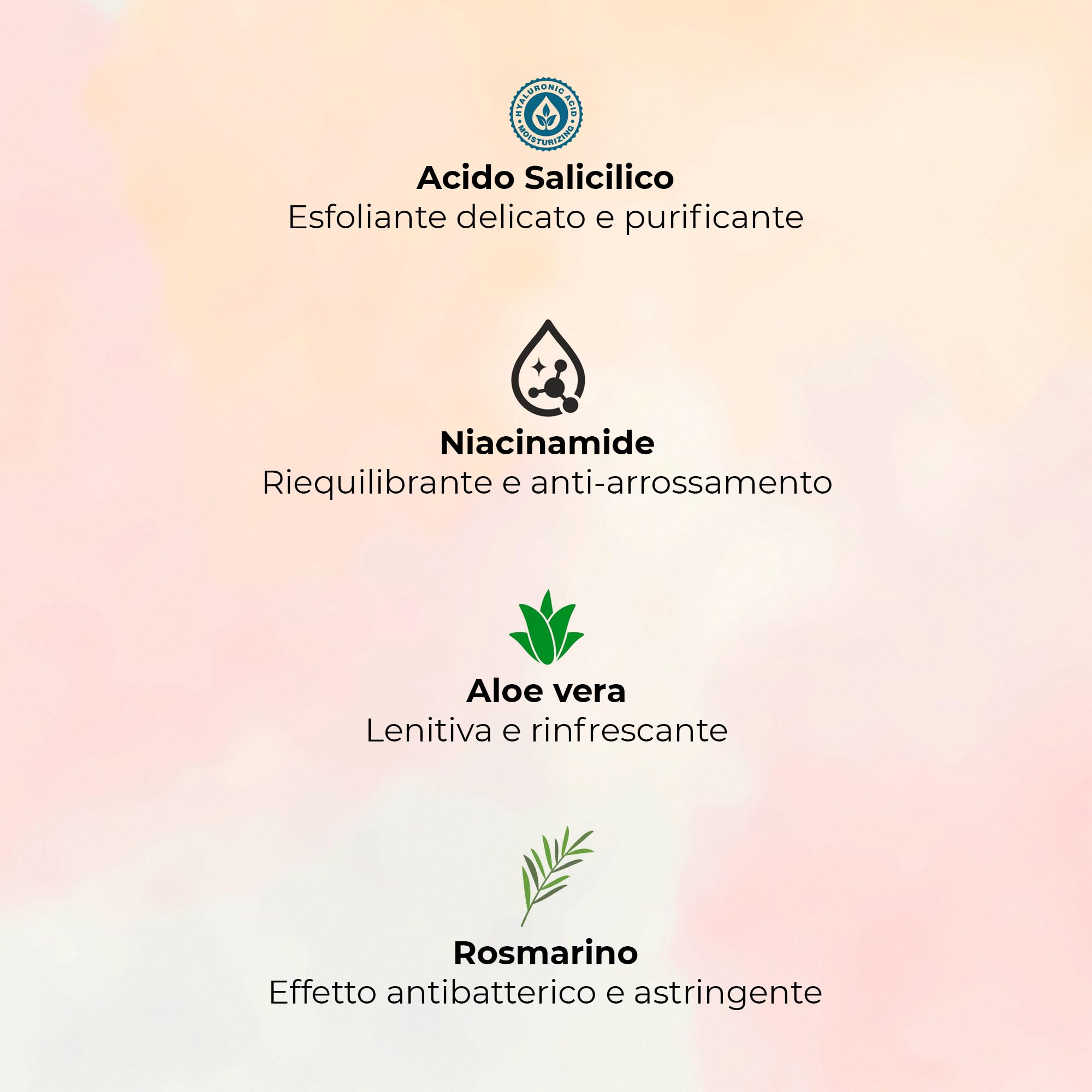 Wikirose Mousse Detergente Viso Opacizzante e Astringente con Complesso Pore Minimizer, Niacinamide e Acido Salicilico, Aloe Vera, per Pelle Grassa Mista e Impura, 150ml
