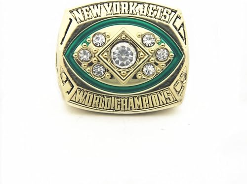 XiaKoMan NY 1968 World Champions Ring Football with wooden box size 11
