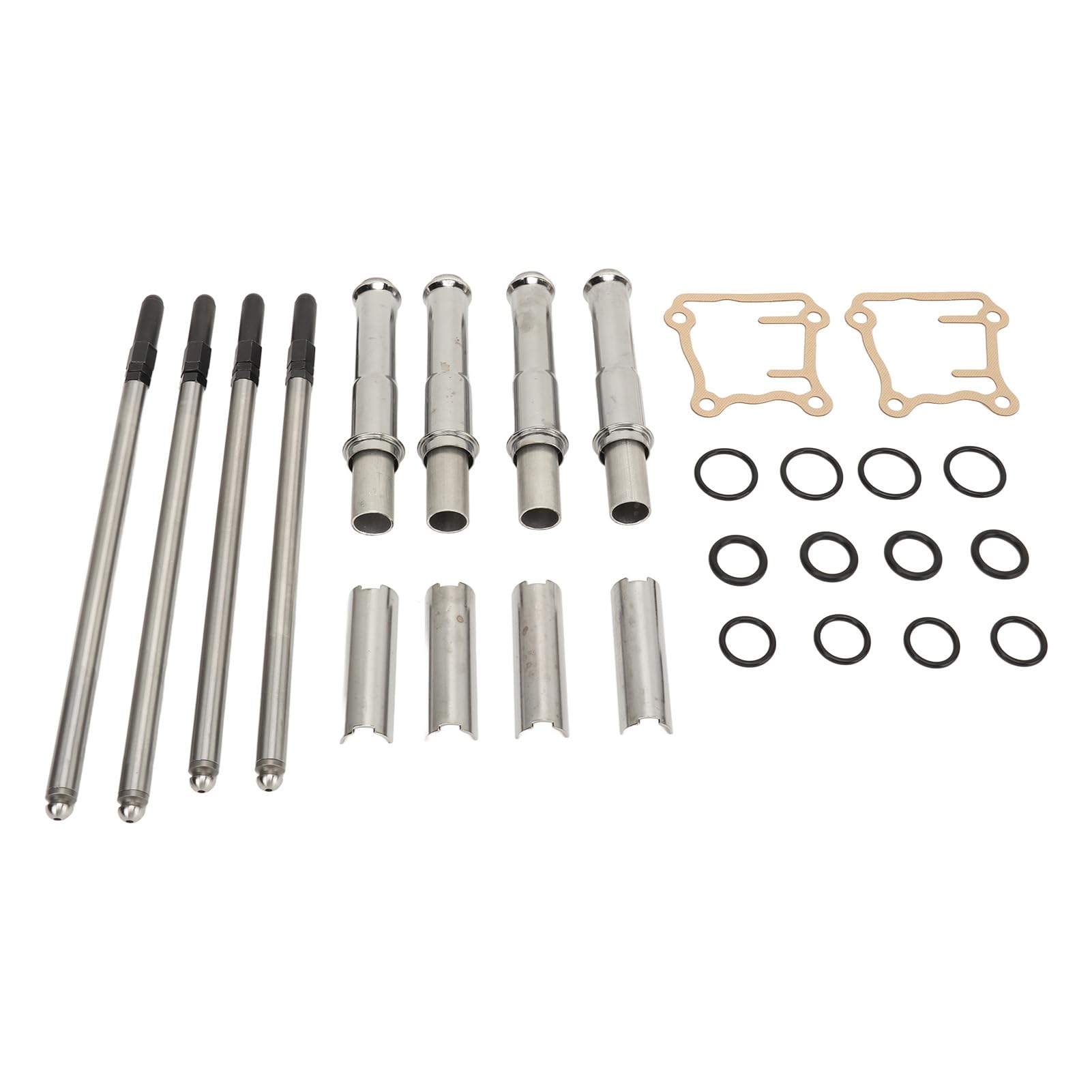 Ejoyous Kit de Varilla de Empuje Ajustable con Cubiertas Kit de Varilla de Empuje Ajustable OEM de Acero Cromado Moly 93 5095 499961 40 Piezas para Touring Big Twins 1999 2017 88 a 106 Pulgadas