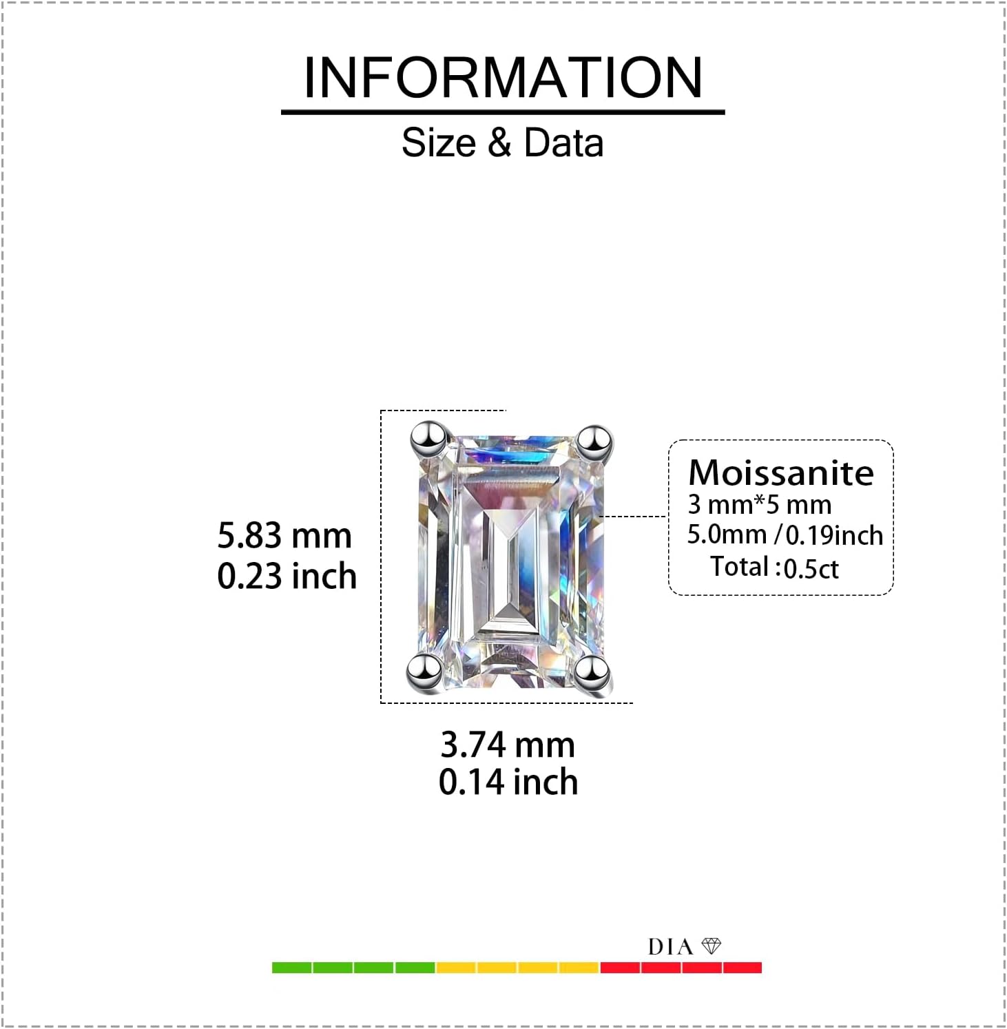 925 Sterling Silver Dancing Moissanite Stud Earrings - D Color VVS1 Unisex Earrings, Ideal Gift for Valentine Birthday for Him and Her - Image 3